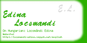 edina locsmandi business card