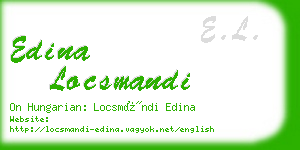 edina locsmandi business card